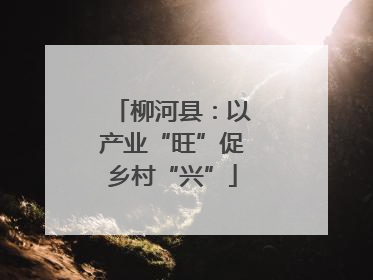 柳河县：以产业“旺”促乡村“兴”
