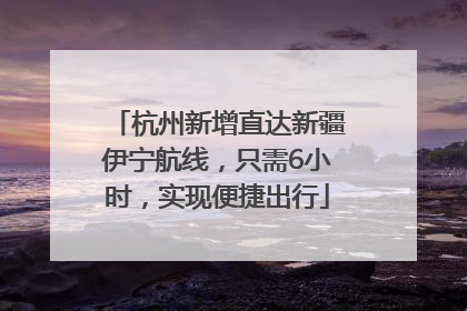 杭州新增直达新疆伊宁航线，只需6小时，实现便捷出行