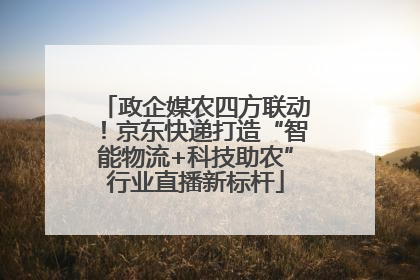 政企媒农四方联动！京东快递打造“智能物流+科技助农”行业直播新标杆
