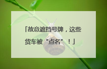 故意遮挡号牌，这些货车被“点名”！