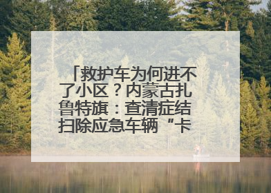 救护车为何进不了小区？内蒙古扎鲁特旗：查清症结扫除应急车辆“卡杆”障碍