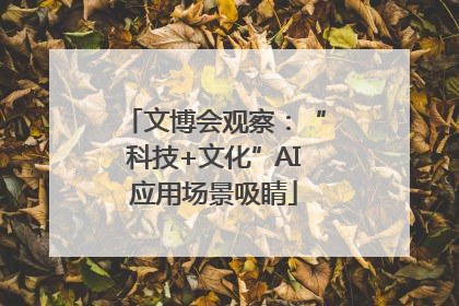 文博会观察：“科技+文化”AI应用场景吸睛