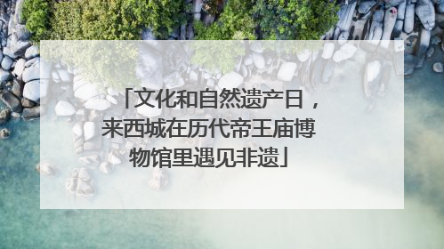文化和自然遗产日，来西城在历代帝王庙博物馆里遇见非遗