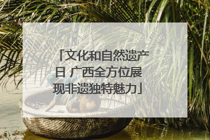 文化和自然遗产日 广西全方位展现非遗独特魅力