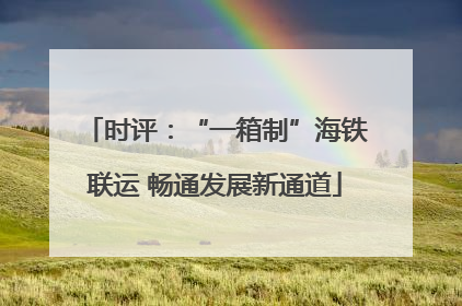 时评：“一箱制”海铁联运 畅通发展新通道