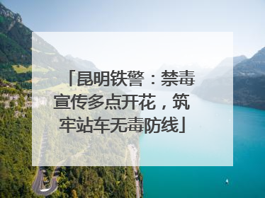 昆明铁警：禁毒宣传多点开花，筑牢站车无毒防线