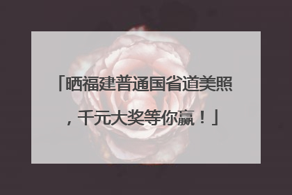 晒福建普通国省道美照，千元大奖等你赢！