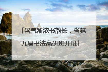 暑气渐浓书韵长，省第九届书法高研班开班