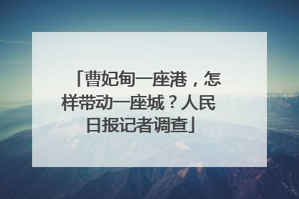 曹妃甸一座港，怎样带动一座城？人民日报记者调查