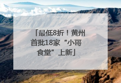 最低8折！黄州首批18家“小哥食堂”上新