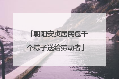朝阳安贞居民包千个粽子送给劳动者