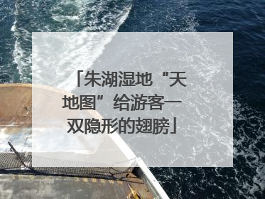 朱湖湿地“天地图”给游客一双隐形的翅膀