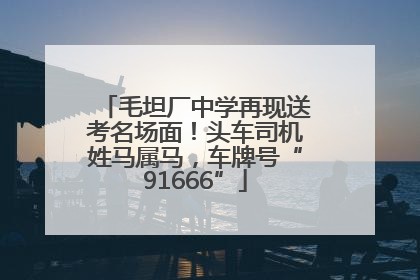 毛坦厂中学再现送考名场面！头车司机姓马属马，车牌号“91666”