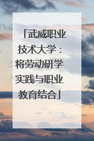 武威职业技术大学：将劳动研学实践与职业教育结合