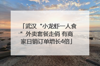 武汉“小龙虾一人食”外卖套餐走俏 有商家日销订单增长4倍