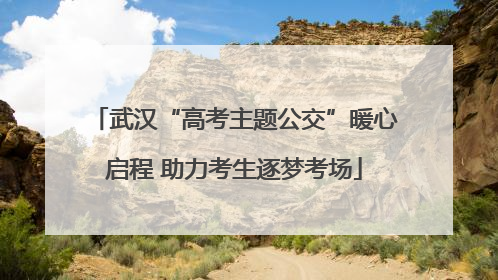 武汉“高考主题公交”暖心启程 助力考生逐梦考场