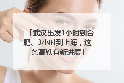 武汉出发1小时到合肥、3小时到上海，这条高铁有新进展