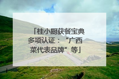 桂小厨获餐宝典多项认证：“广西菜代表品牌”等