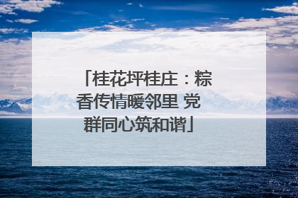 桂花坪桂庄：粽香传情暖邻里 党群同心筑和谐