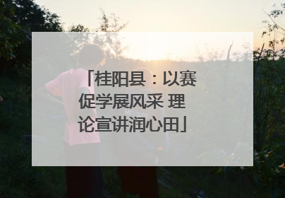 桂阳县：以赛促学展风采 理论宣讲润心田