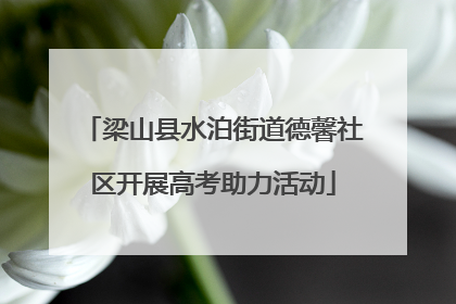 梁山县水泊街道德馨社区开展高考助力活动