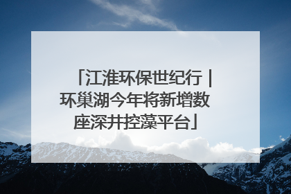 江淮环保世纪行｜环巢湖今年将新增数座深井控藻平台