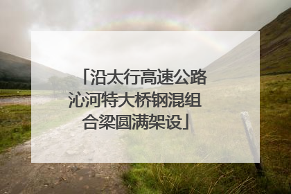 沿太行高速公路沁河特大桥钢混组合梁圆满架设
