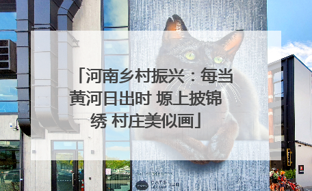 河南乡村振兴：每当黄河日出时 塬上披锦绣 村庄美似画