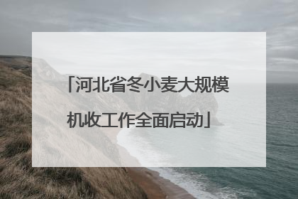 河北省冬小麦大规模机收工作全面启动