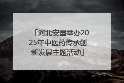 河北安国举办2025年中医药传承创新发展主题活动
