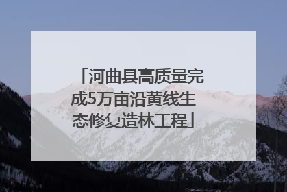 河曲县高质量完成5万亩沿黄线生态修复造林工程