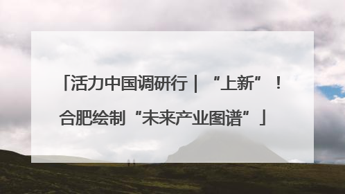 活力中国调研行｜“上新”！合肥绘制“未来产业图谱”