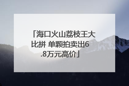 海口火山荔枝王大比拼 单颗拍卖出6.8万元高价