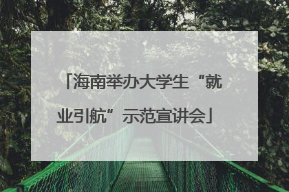 海南举办大学生“就业引航”示范宣讲会