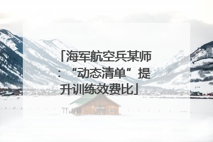 海军航空兵某师：“动态清单”提升训练效费比