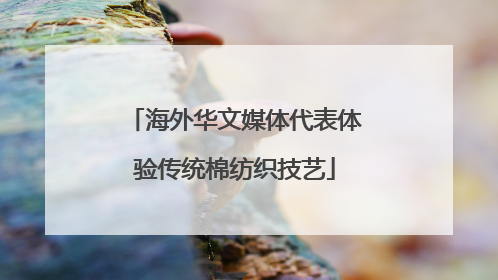 海外华文媒体代表体验传统棉纺织技艺