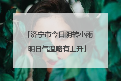 济宁市今日阴转小雨 明日气温略有上升