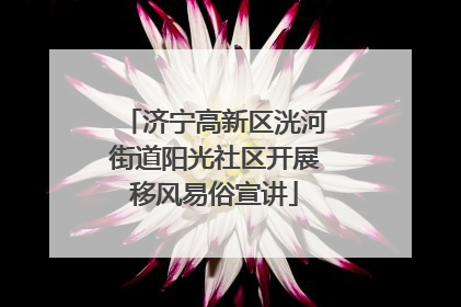 济宁高新区洸河街道阳光社区开展移风易俗宣讲