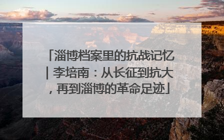 淄博档案里的抗战记忆｜李培南：从长征到抗大，再到淄博的革命足迹