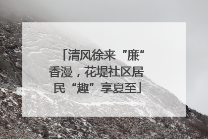 清风徐来“廉”香漫，花堤社区居民“趣”享夏至