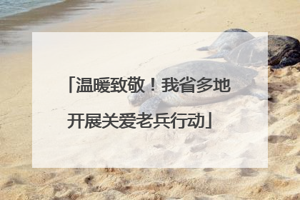 温暖致敬！我省多地开展关爱老兵行动