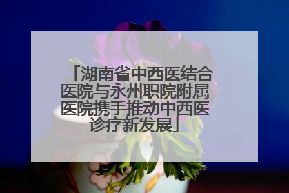 湖南省中西医结合医院与永州职院附属医院携手推动中西医诊疗新发展