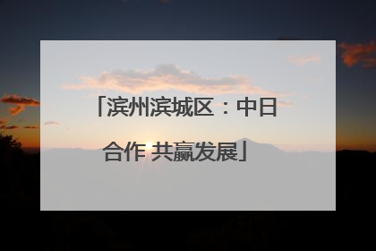滨州滨城区:中日合作 共赢发展
