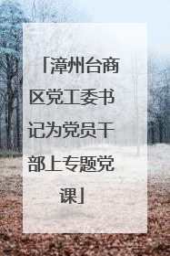 漳州台商区党工委书记为党员干部上专题党课