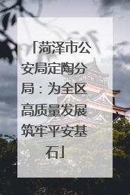 菏泽市公安局定陶分局：为全区高质量发展筑牢平安基石