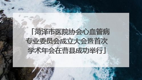 菏泽市医院协会心血管病专业委员会成立大会暨首次学术年会在曹县成功举行