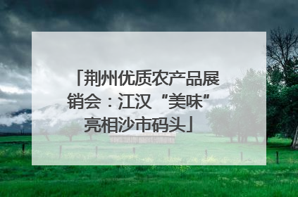 荆州优质农产品展销会：江汉“美味”亮相沙市码头