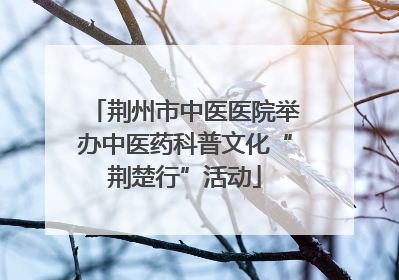 荆州市中医医院举办中医药科普文化“荆楚行”活动