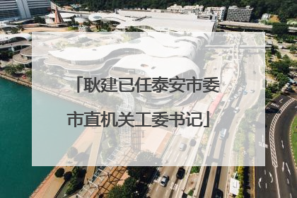 耿建已任泰安市委市直机关工委书记