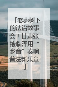 老枣树下的法治故事会！甘肃张掖临泽用“乡音”奏响普法新乐章